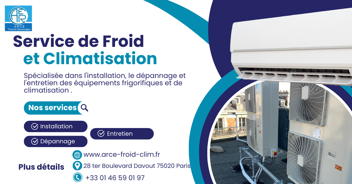 Promotional Banner for “ARCE-CLIM-FROID” Air Conditioning & Refrigeration Company